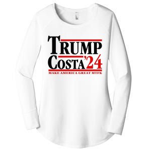 Trump Costa 24 Make America Great Mtfk Women's Perfect Tri Tunic Long Sleeve Shirt