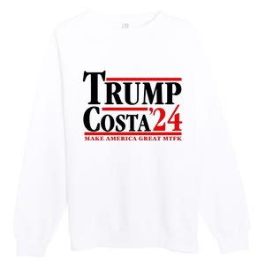 Trump Costa 24 Make America Great Mtfk Premium Crewneck Sweatshirt