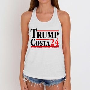 Trump Costa 24 Make America Great Mtfk Women's Knotted Racerback Tank