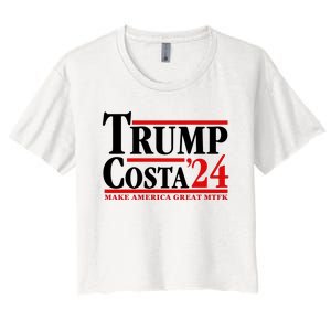 Trump Costa 24 Make America Great Mtfk Women's Crop Top Tee