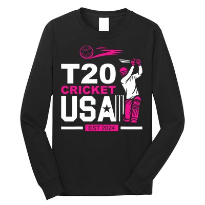 T20 Cricket 2024 Usa Cricket Fans Long Sleeve Shirt