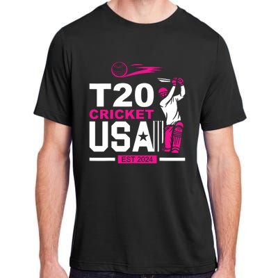 T20 Cricket 2024 Usa Cricket Fans Adult ChromaSoft Performance T-Shirt