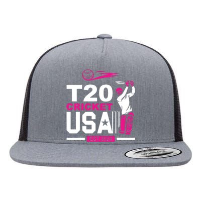 T20 Cricket 2024 Usa Cricket Fans Flat Bill Trucker Hat