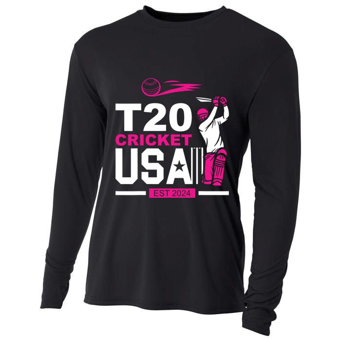 T20 Cricket 2024 Usa Cricket Fans Cooling Performance Long Sleeve Crew