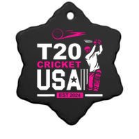 T20 Cricket 2024 Usa Cricket Fans Ceramic Star Ornament