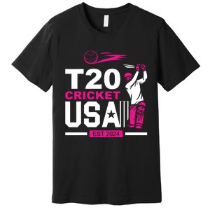 T20 Cricket 2024 Usa Cricket Fans Premium T-Shirt