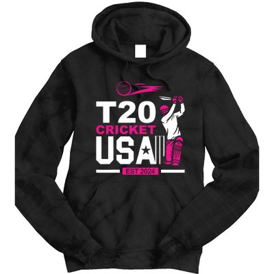 T20 Cricket 2024 Usa Cricket Fans Tie Dye Hoodie