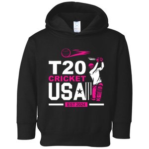 T20 Cricket 2024 Usa Cricket Fans Toddler Hoodie