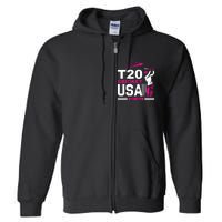 T20 Cricket 2024 Usa Cricket Fans Full Zip Hoodie