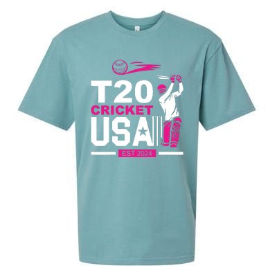 T20 Cricket 2024 Usa Cricket Fans Sueded Cloud Jersey T-Shirt