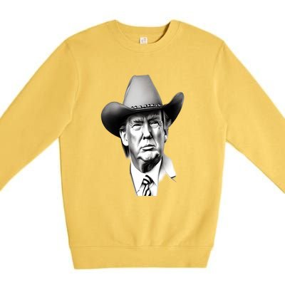 Trump Cowboy 2024 Premium Crewneck Sweatshirt