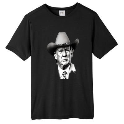 Trump Cowboy 2024 Tall Fusion ChromaSoft Performance T-Shirt