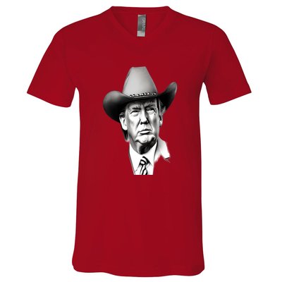 Trump Cowboy 2024 V-Neck T-Shirt