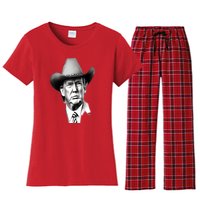 Trump Cowboy 2024 Women's Flannel Pajama Set