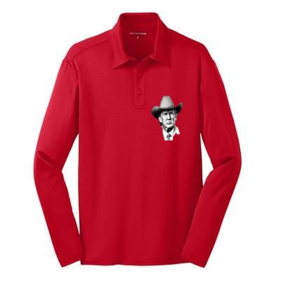 Trump Cowboy 2024 Silk Touch Performance Long Sleeve Polo