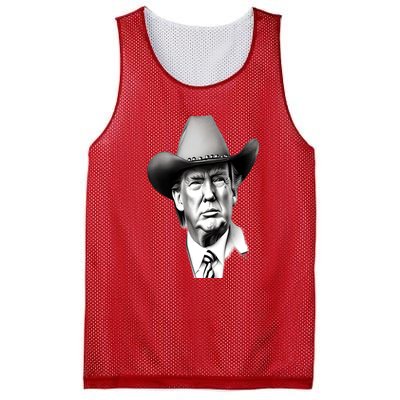 Trump Cowboy 2024 Mesh Reversible Basketball Jersey Tank