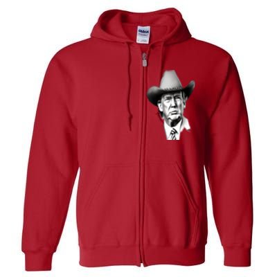 Trump Cowboy 2024 Full Zip Hoodie