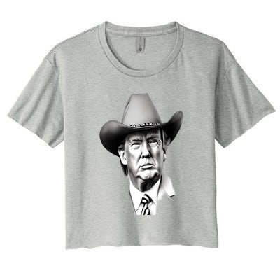 Trump Cowboy 2024 Women's Crop Top Tee