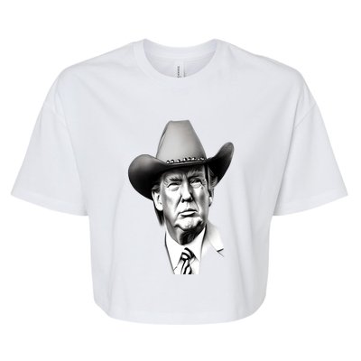 Trump Cowboy 2024 Bella+Canvas Jersey Crop Tee