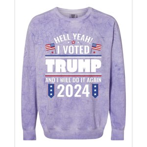 Trump Campaign 2024 Colorblast Crewneck Sweatshirt