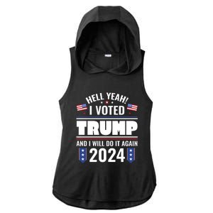 Trump Campaign 2024 Ladies PosiCharge Tri-Blend Wicking Draft Hoodie Tank