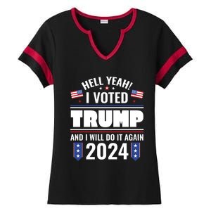 Trump Campaign 2024 Ladies Halftime Notch Neck Tee