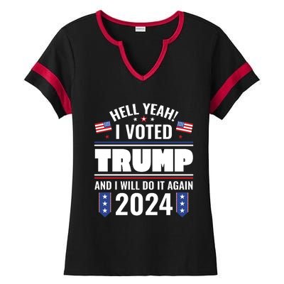 Trump Campaign 2024 Ladies Halftime Notch Neck Tee