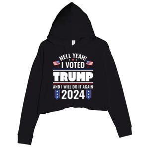 Trump Campaign 2024 Crop Fleece Hoodie