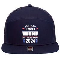 Trump Campaign 2024 7 Panel Mesh Trucker Snapback Hat
