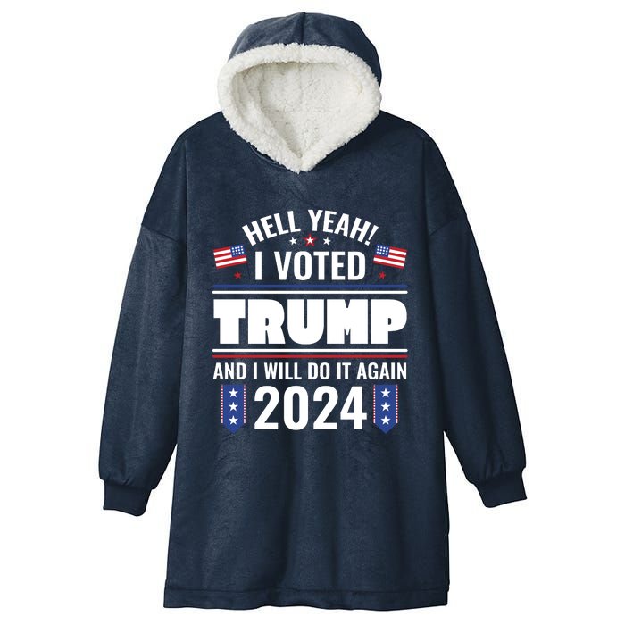 Trump Campaign 2024 Hooded Wearable Blanket