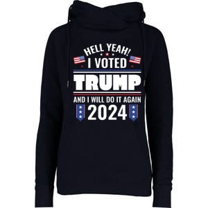 Trump Campaign 2024 Womens Funnel Neck Pullover Hood