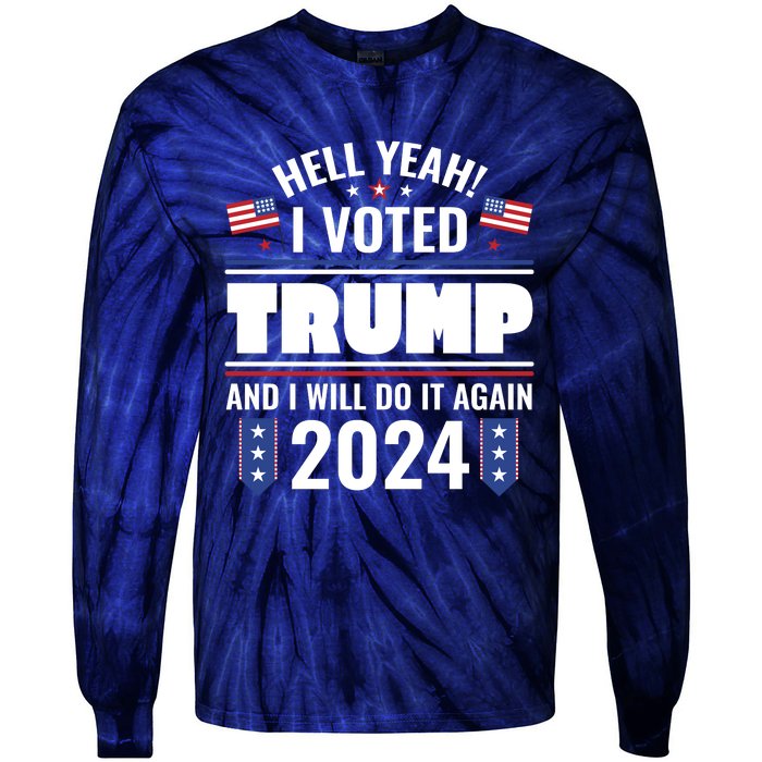 Trump Campaign 2024 Tie-Dye Long Sleeve Shirt