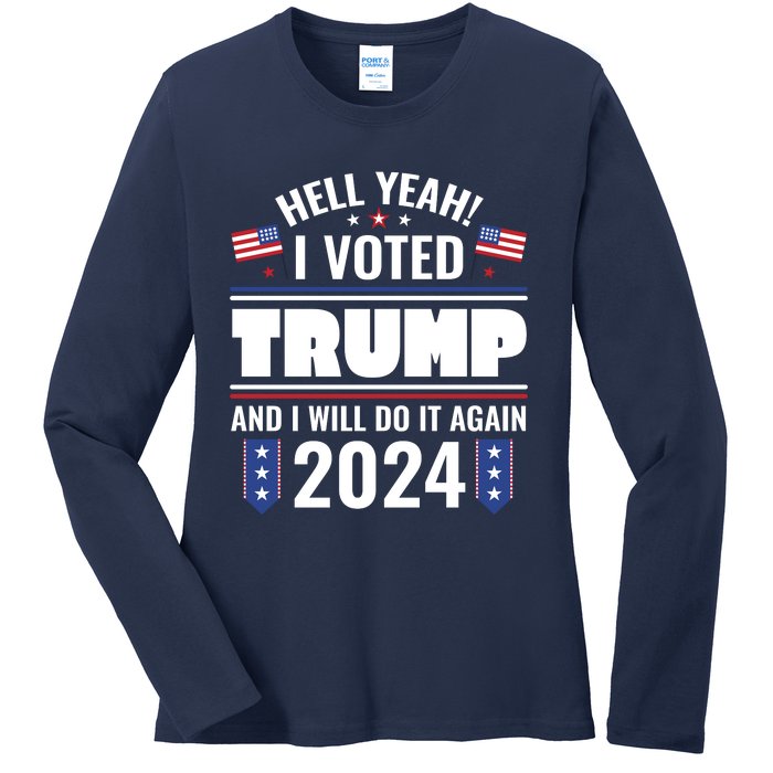 Trump Campaign 2024 Ladies Long Sleeve Shirt