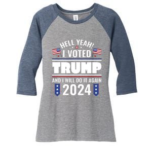 Trump Campaign 2024 Women's Tri-Blend 3/4-Sleeve Raglan Shirt