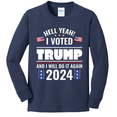 Trump Campaign 2024 Kids Long Sleeve Shirt