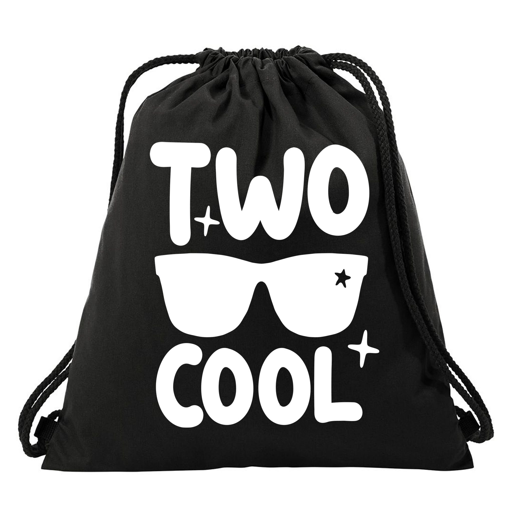 Two Cool 2nd Birthday Gift 2 Year Old Boy Second Bday Drawstring Bag