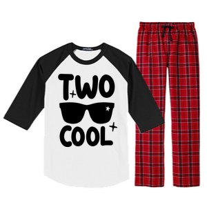 Two Cool 2nd Birthday Gift 2 Year Old Boy Second Bday Raglan Sleeve Pajama Set