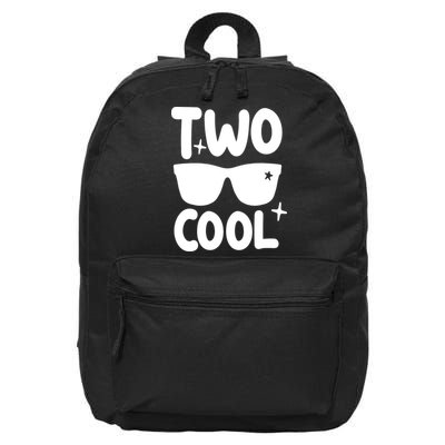 Two Cool 2nd Birthday Gift 2 Year Old Boy Second Bday 16 in Basic Backpack