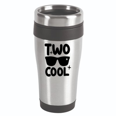 Two Cool 2nd Birthday Gift 2 Year Old Boy Second Bday 16oz Travel Tumbler