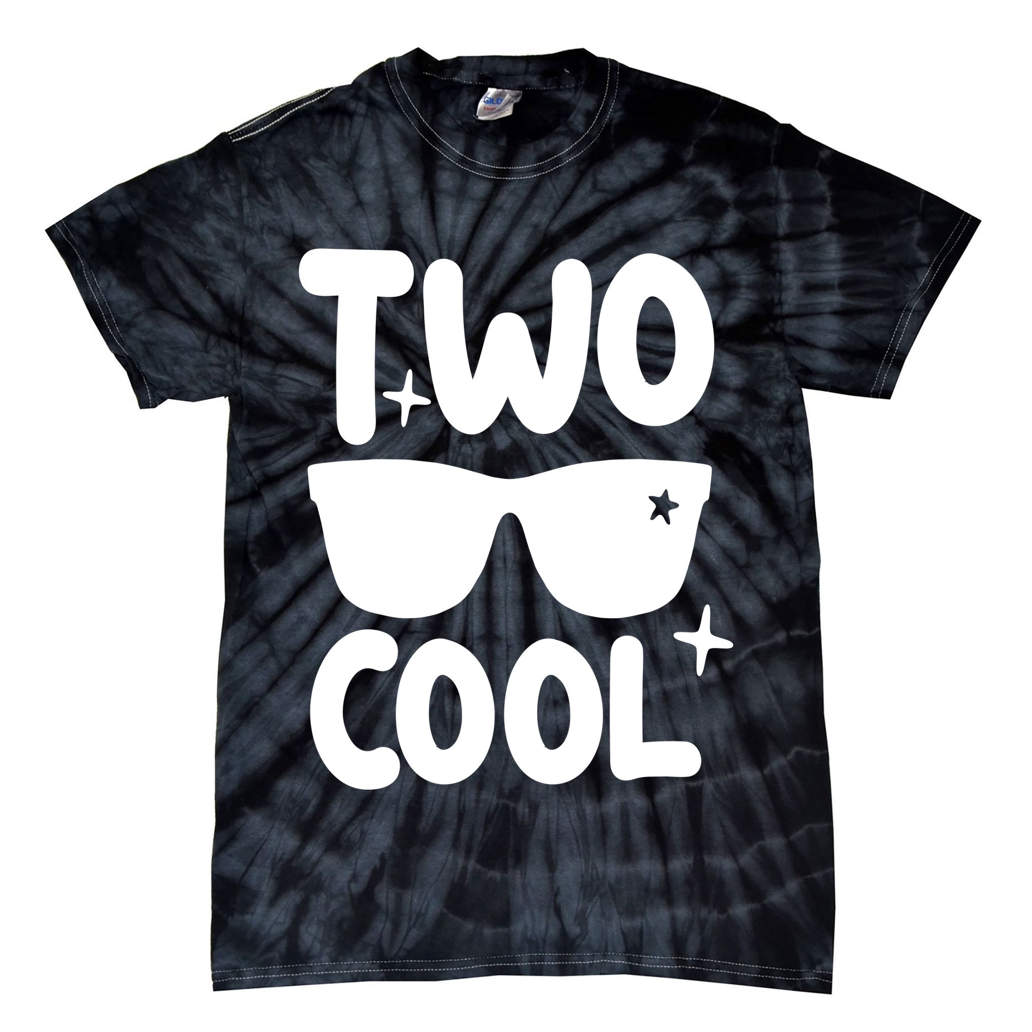Two Cool 2nd Birthday Gift 2 Year Old Boy Second Bday Tie-Dye T-Shirt