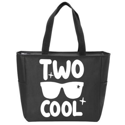 Two Cool 2nd Birthday Gift 2 Year Old Boy Second Bday Zip Tote Bag