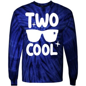 Two Cool 2nd Birthday Gift 2 Year Old Boy Second Bday Tie-Dye Long Sleeve Shirt