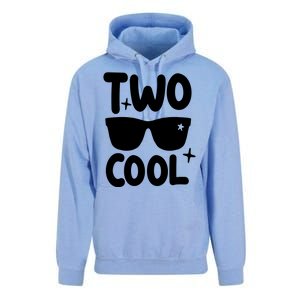 Two Cool 2nd Birthday Gift 2 Year Old Boy Second Bday Unisex Surf Hoodie