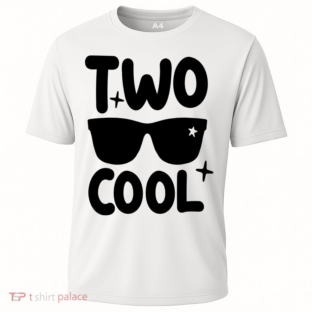 Two Cool 2nd Birthday Gift 2 Year Old Boy Second Bday Performance Shirt