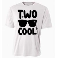 Two Cool 2nd Birthday Gift 2 Year Old Boy Second Bday Cooling Performance Crew T-Shirt