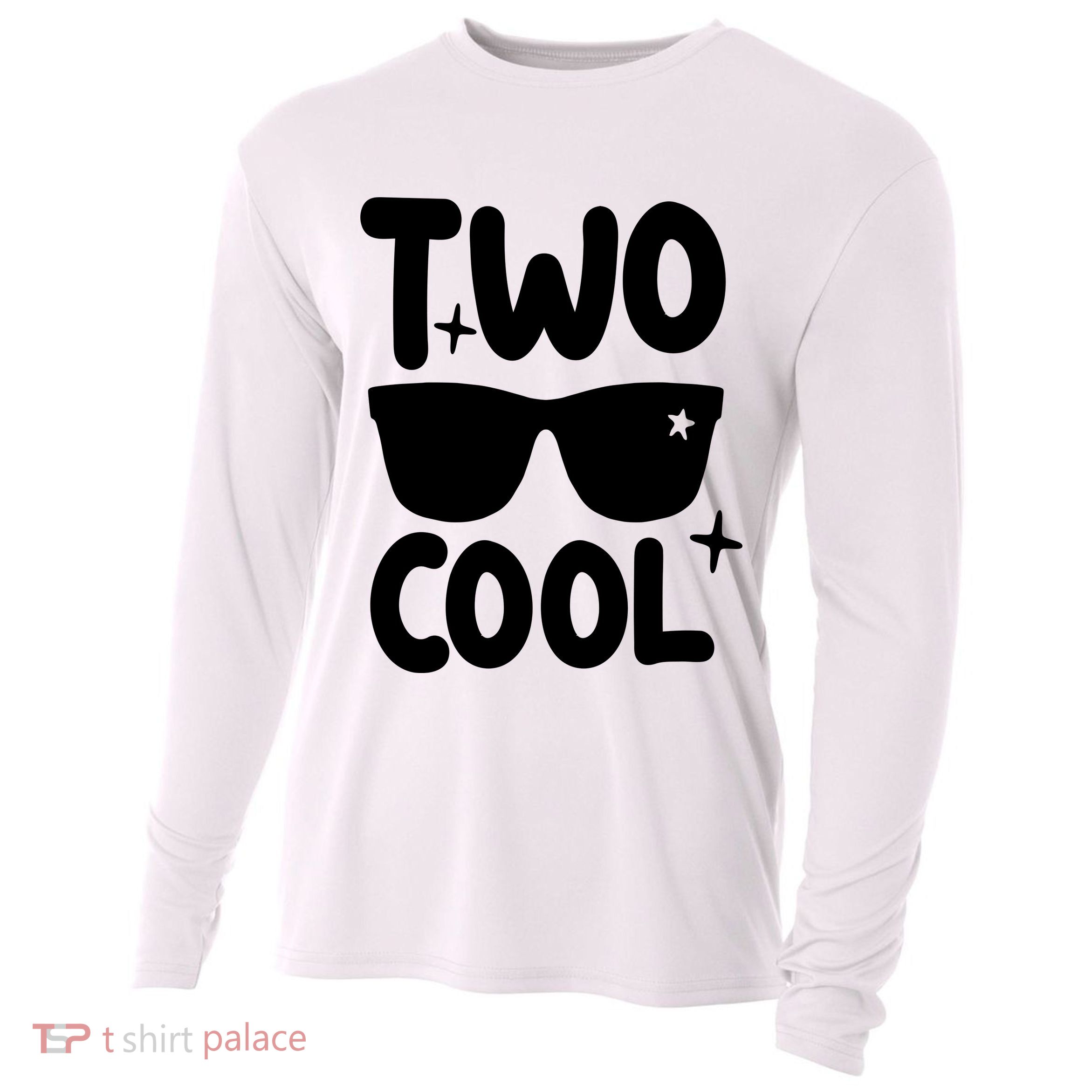 Two Cool 2nd Birthday Gift 2 Year Old Boy Second Bday Cooling Performance Long Sleeve Crew