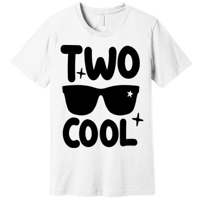 Two Cool 2nd Birthday Gift 2 Year Old Boy Second Bday Premium T-Shirt