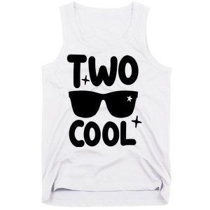 Two Cool 2nd Birthday Gift 2 Year Old Boy Second Bday Tank Top