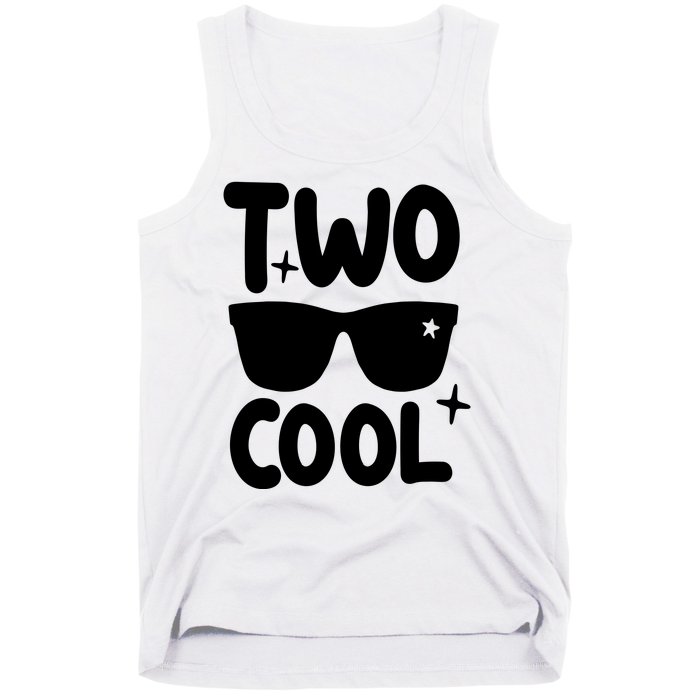 Two Cool 2nd Birthday Gift 2 Year Old Boy Second Bday Tank Top