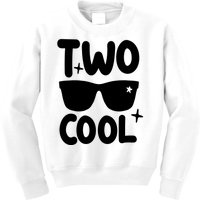 Two Cool 2nd Birthday Gift 2 Year Old Boy Second Bday Kids Sweatshirt